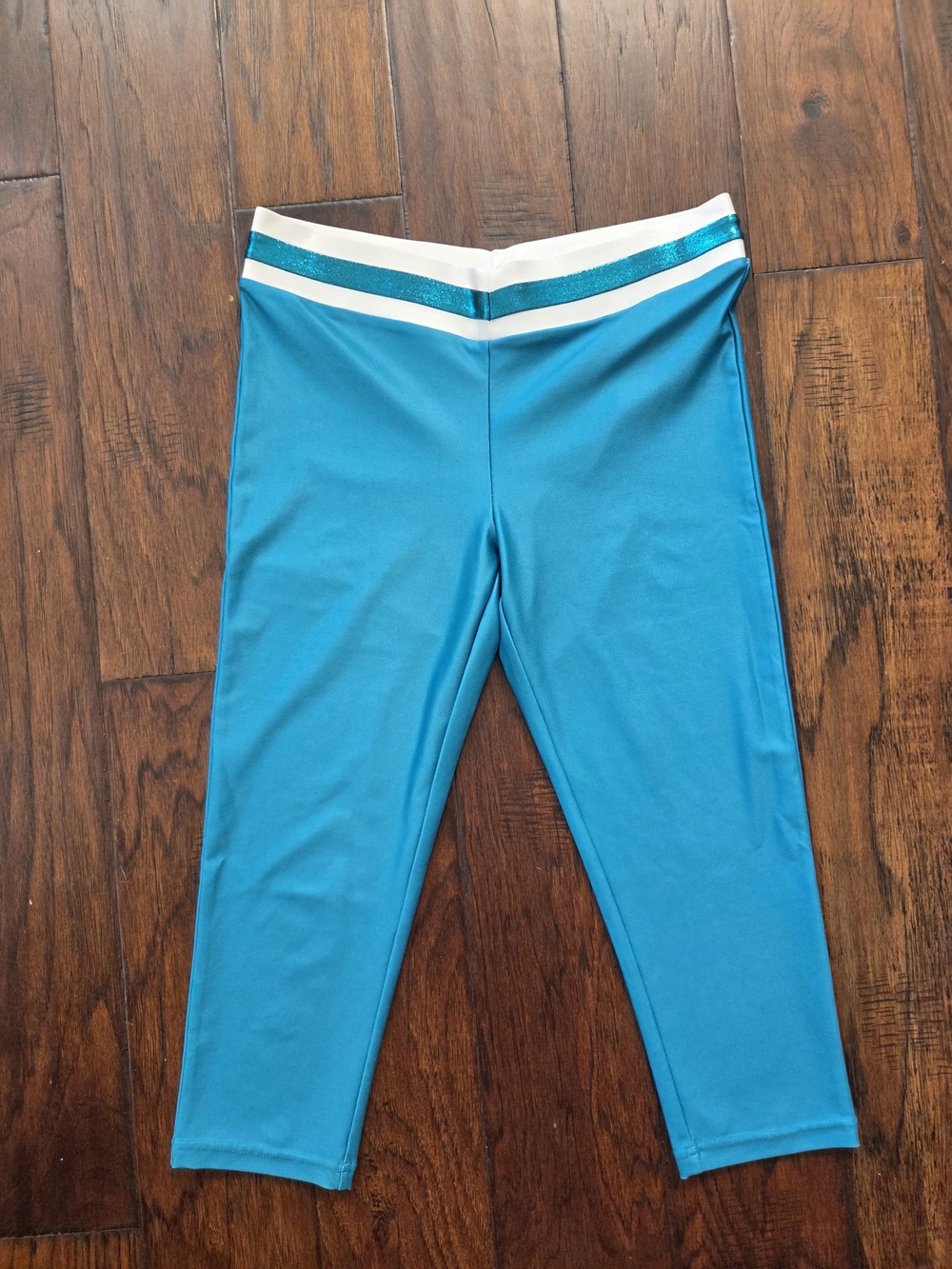 Rebel Athletic Cheer Teal Capri Leggings  Size Adult S